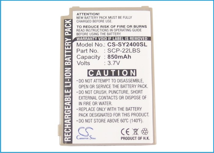 Batteri til mobiltelefon, smarttelefon for Sanyo SCP-3100, SCP-2400, SCP-7000 m.fl.