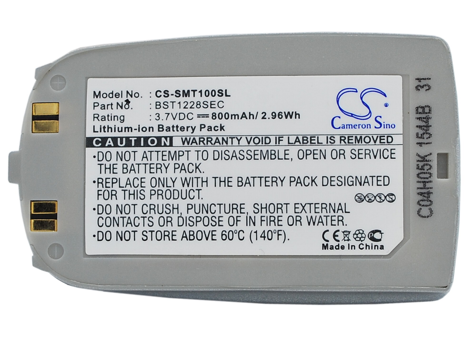 Batteri til mobiltelefon, smarttelefon for Samsung SGH-T100, SGH-T108, SCH-X199 m.fl.
