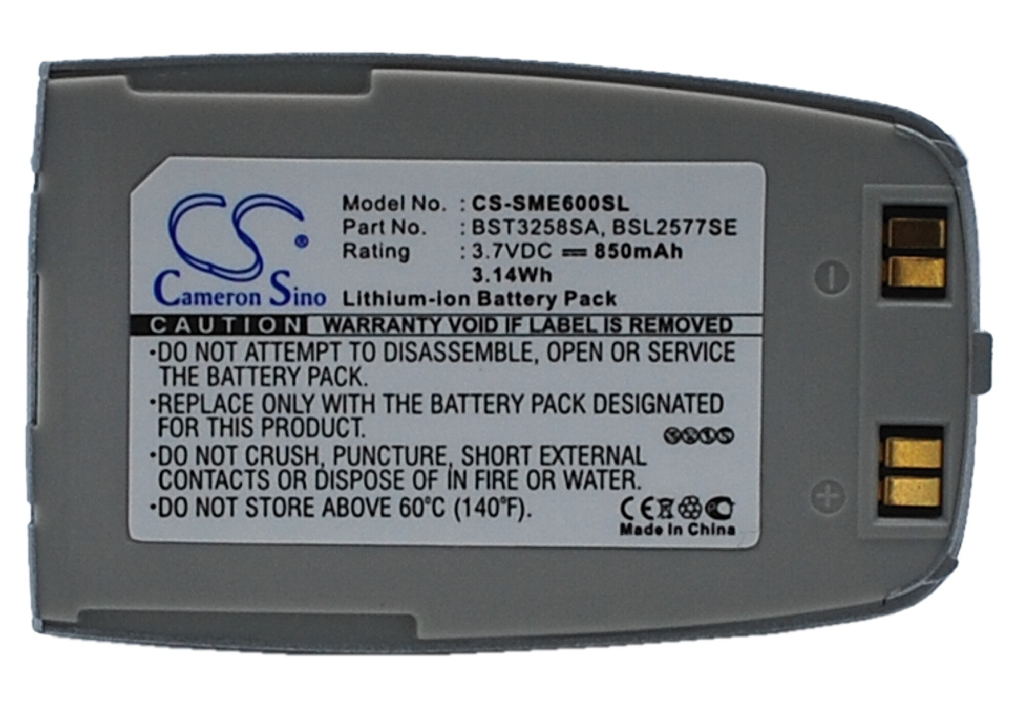 Batteri til mobiltelefon, smarttelefon for Samsung SGH-E600, SGH-E608