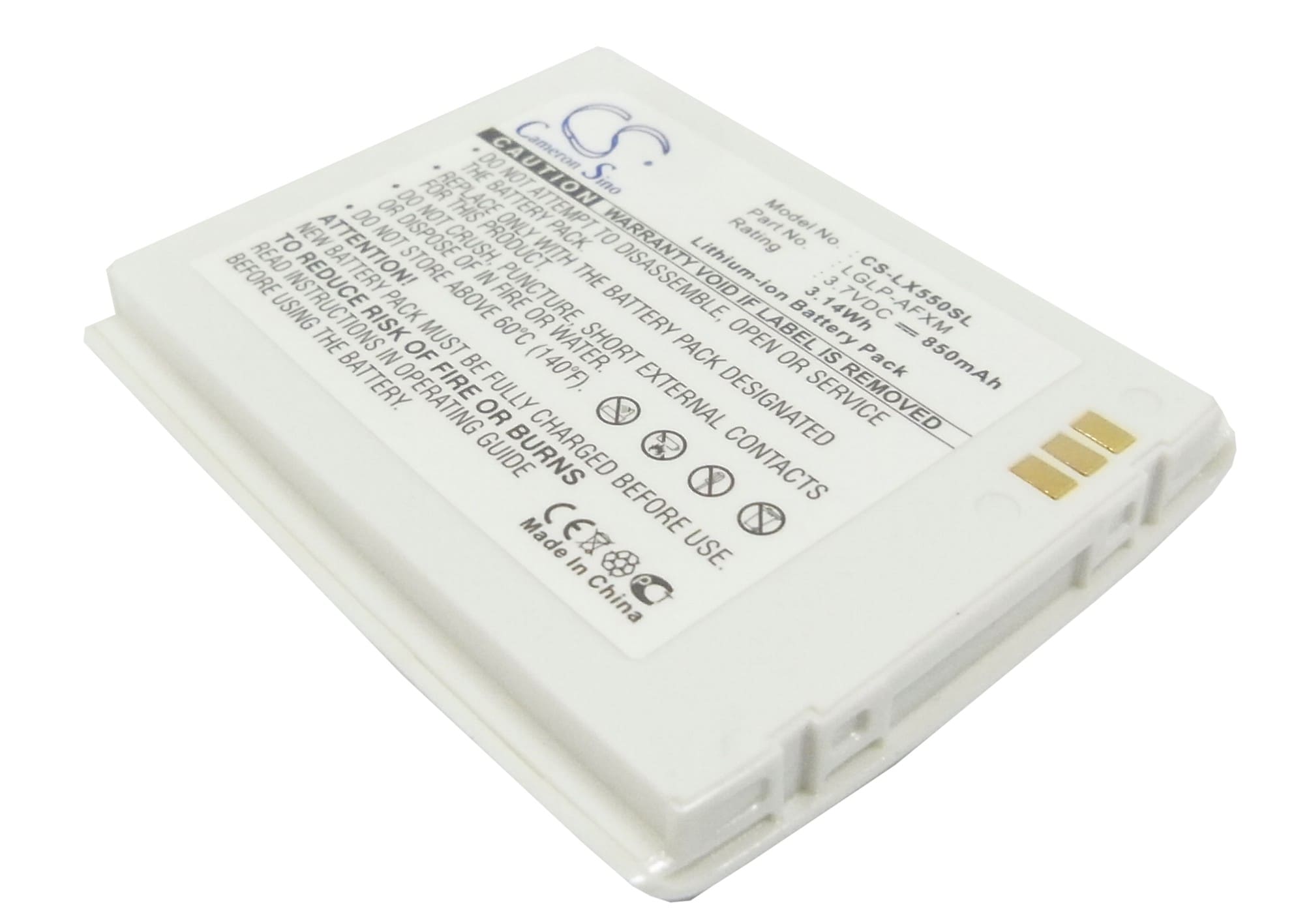 Batteri til mobiltelefon, smarttelefon for LG LX550, LX-550, FUSIC