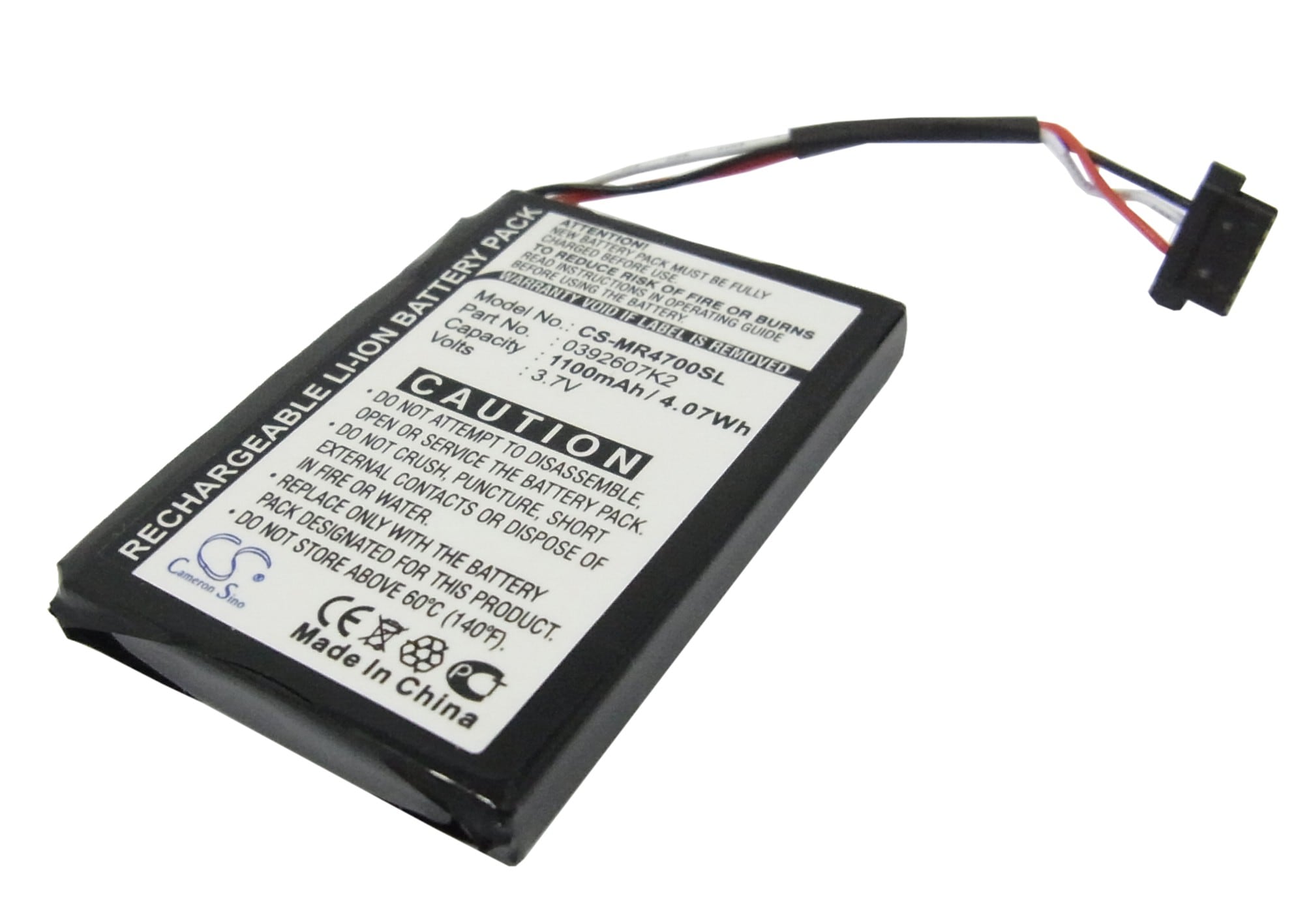 Batteri til GPS, navigasjonssystem for Magellan Maestro 4700, MA4700SGXUC