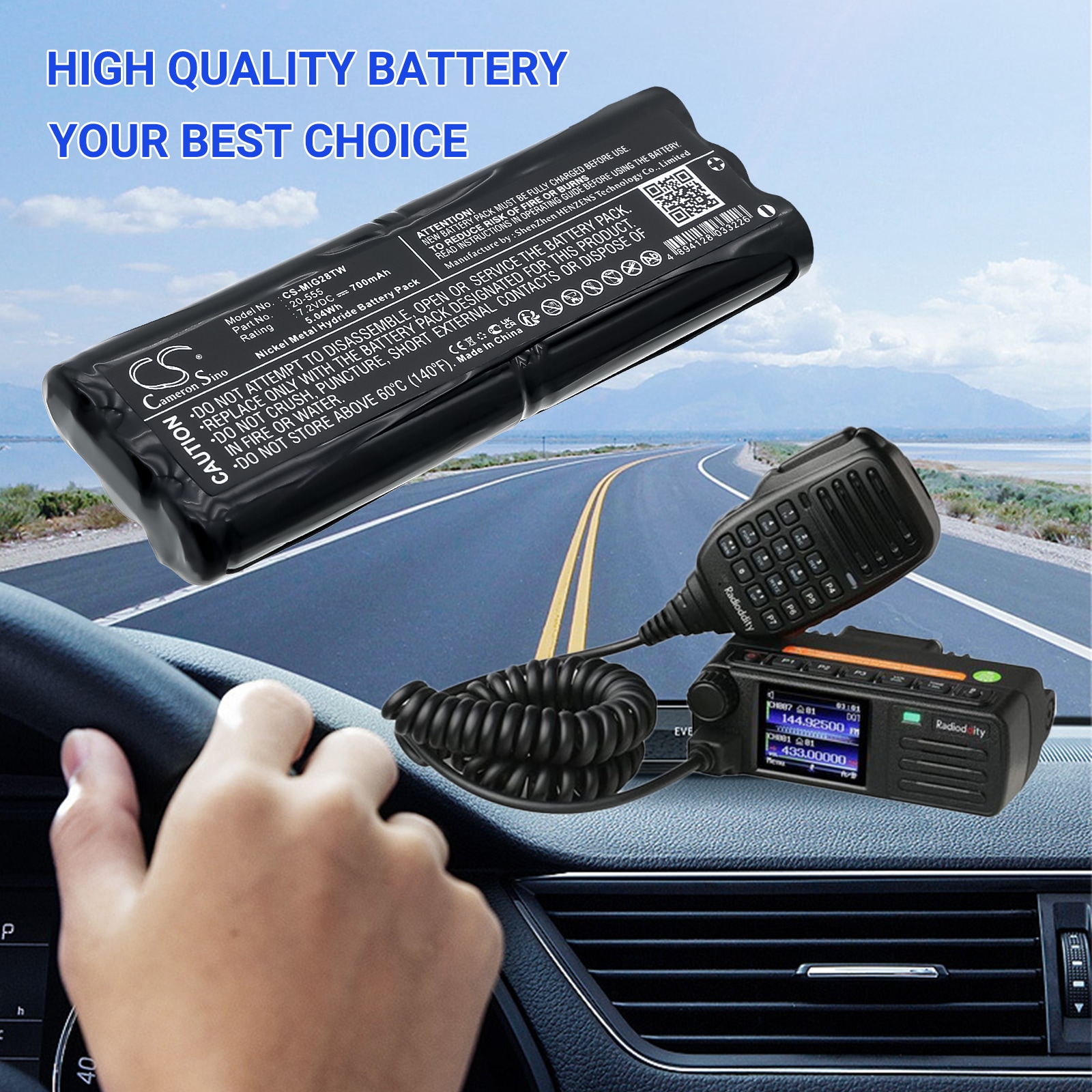 Batteri til toveis radio for Midland G-28, G-30