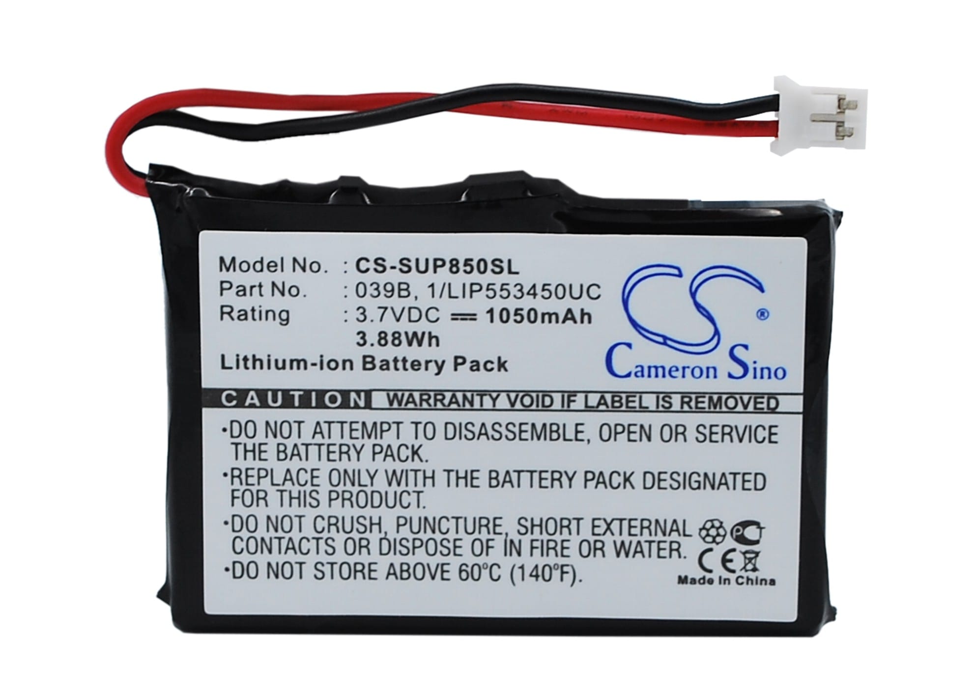 Batteri til GPS, navigasjonssystem for Sureshotgps 8800, 8850, 1110-1