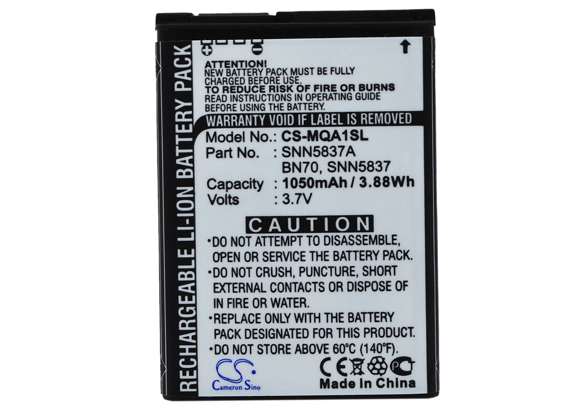 Batteri til mobiltelefon, smarttelefon for Motorola MT710