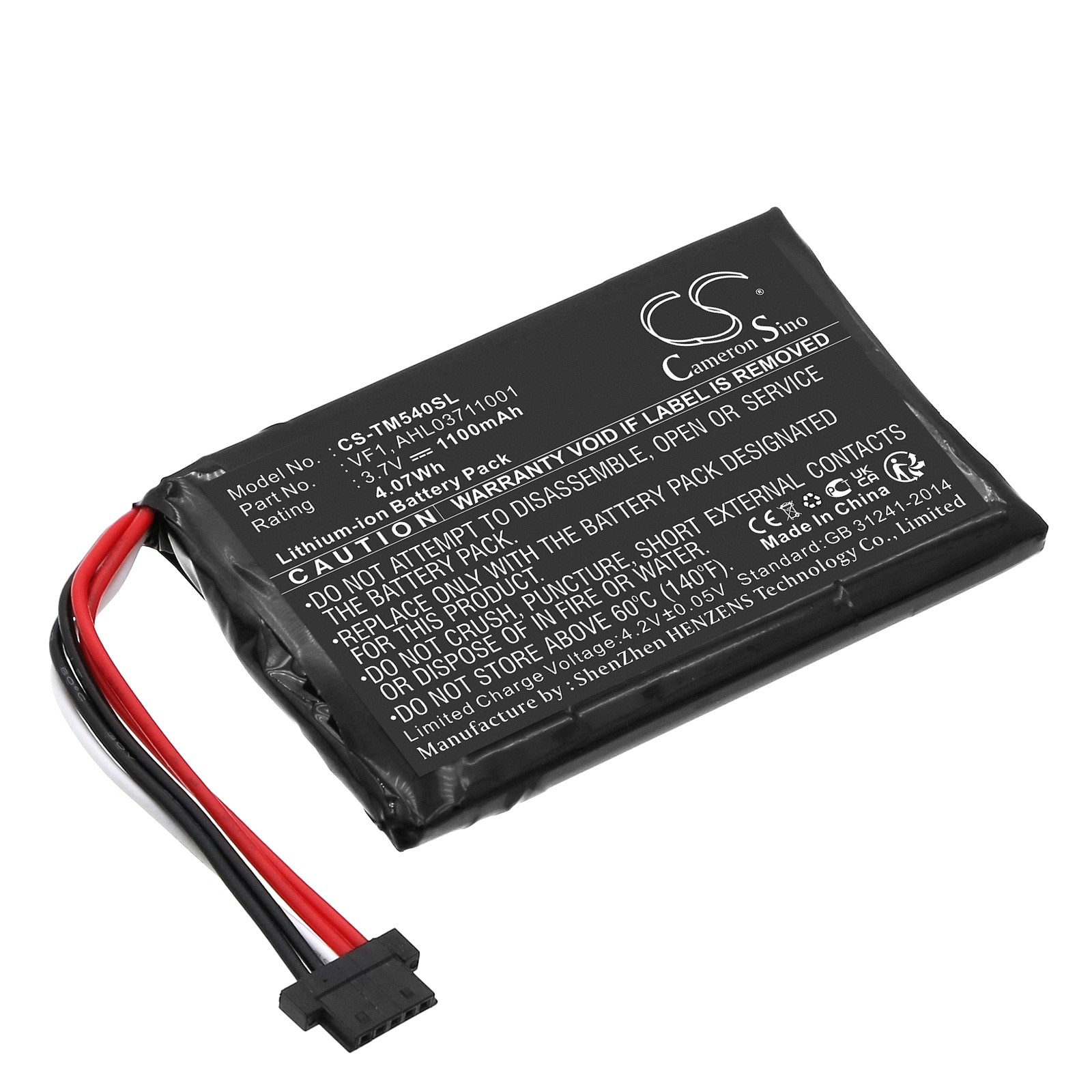 Batteri til GPS, navigasjonssystem for TomTom Go 540, Go 540 Live, 4CF5.002.00