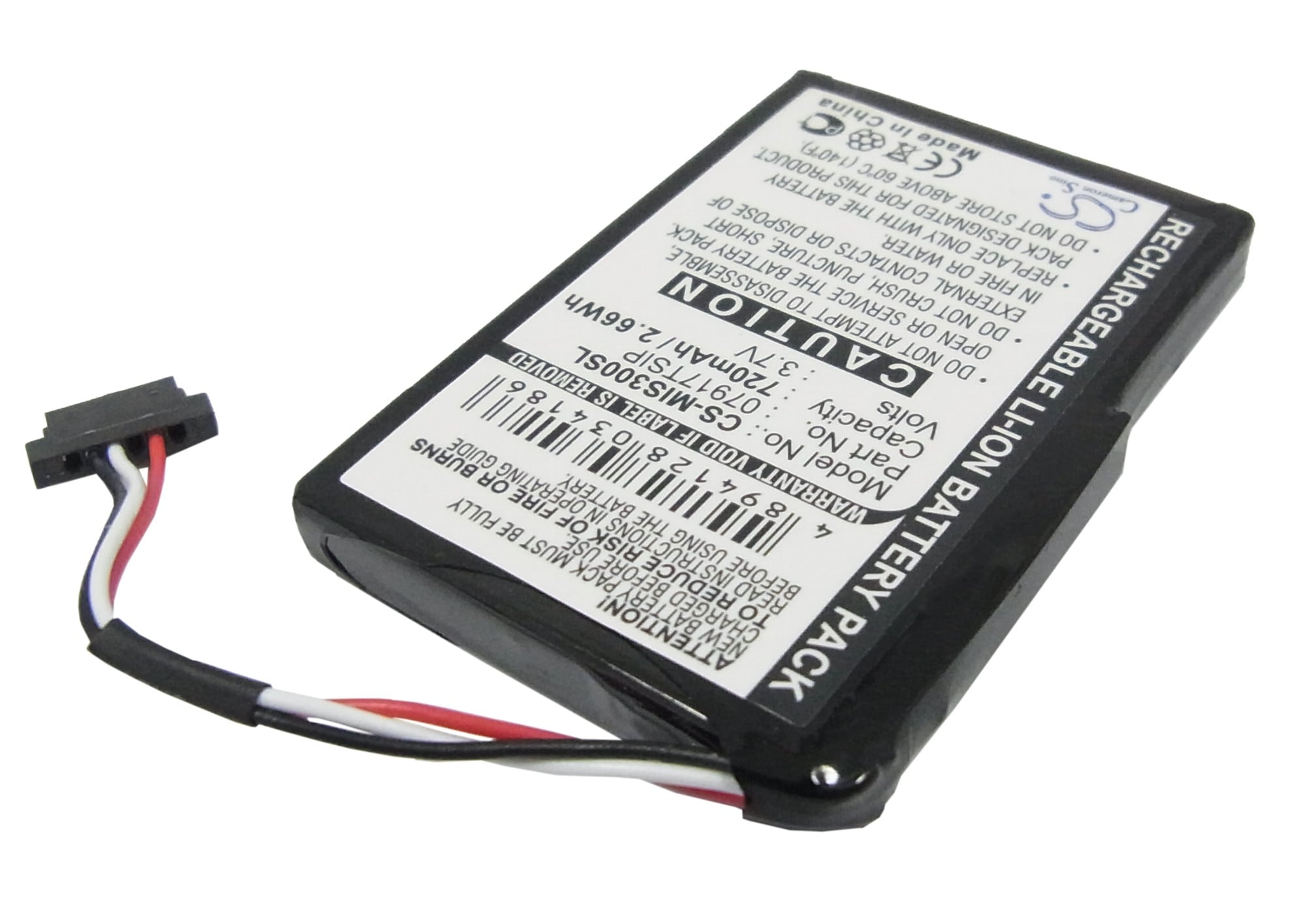 Batteri til GP-enhet og navigasjonssystem for Mitac Mio Spirit 300, Spirit 300 Traffic m.fl.