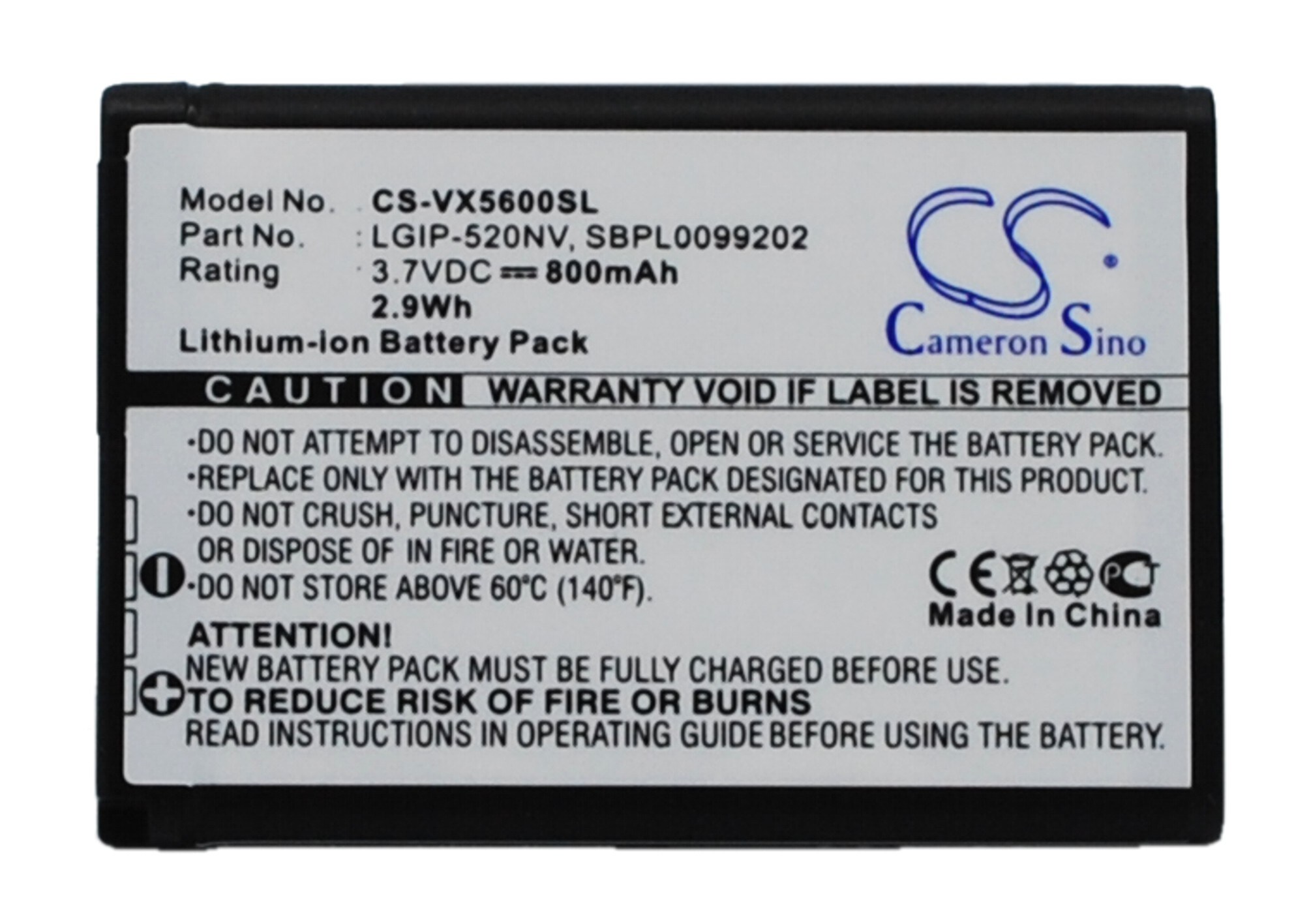 Batteri til mobiltelefon, smarttelefon for Verizon UN150 Envoy, VN150, Revere m.fl.
