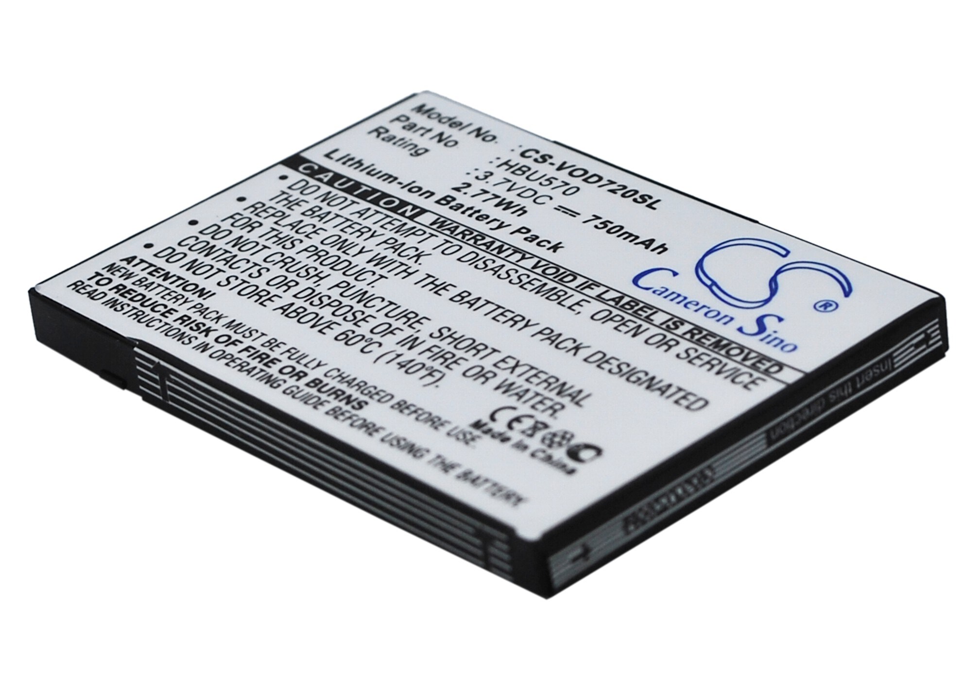 Batteri til mobiltelefon, smarttelefon for Vodafone 720, 725, VF720 m.fl.