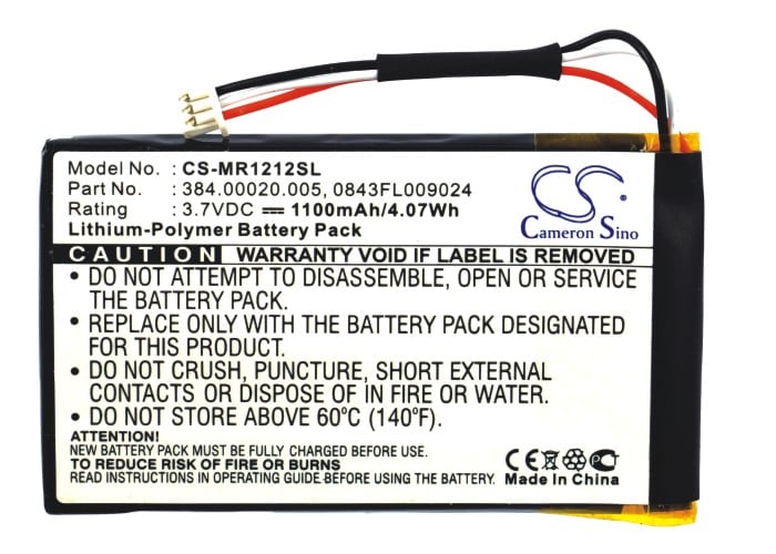 Batteri til GPS, navigasjonssystem for Magellan RoadMate 1212, RoadMate 1217 m.fl.