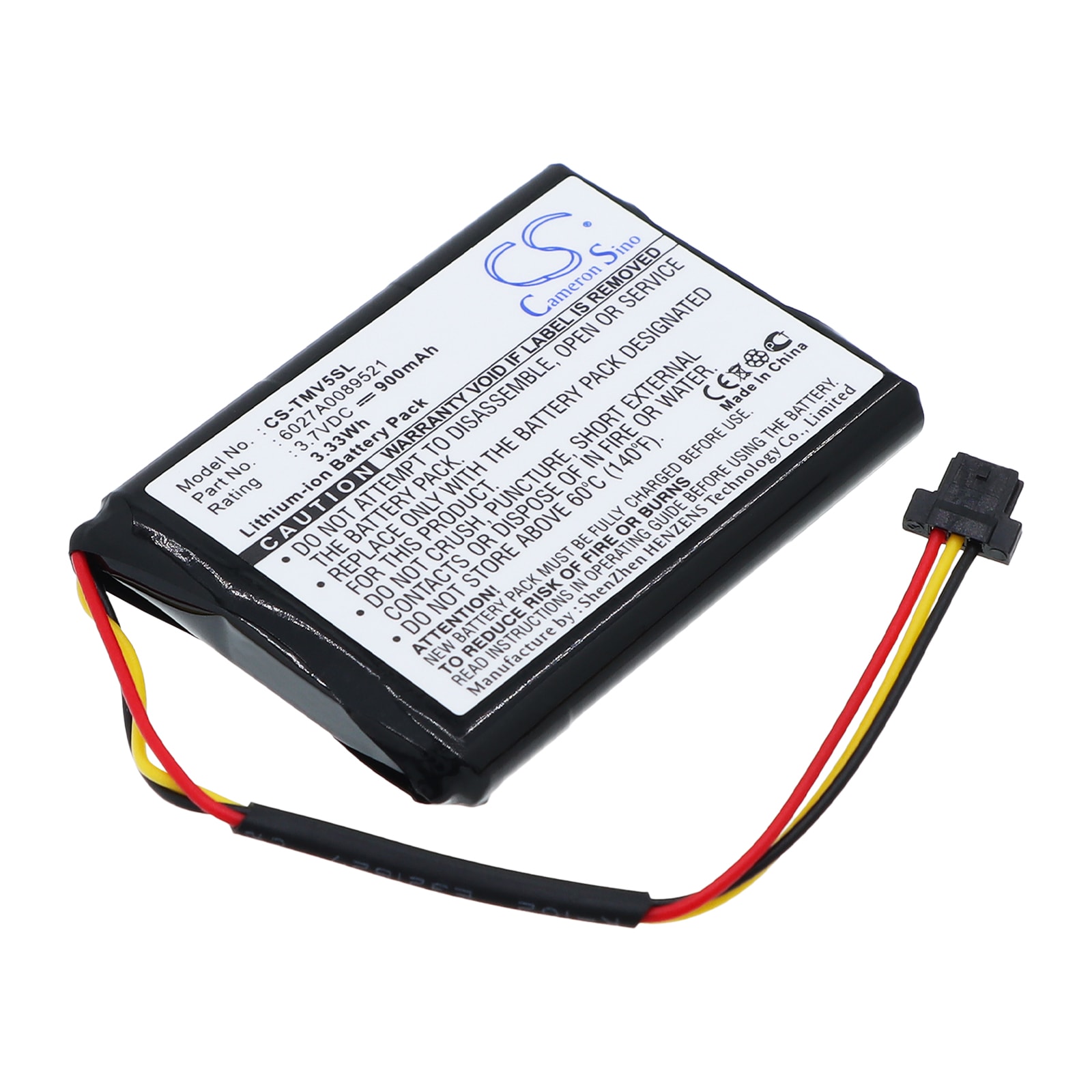 Batteri til GP, navigasjonssystem for TomTom ONE IQ, V5, 4EK0.001.01