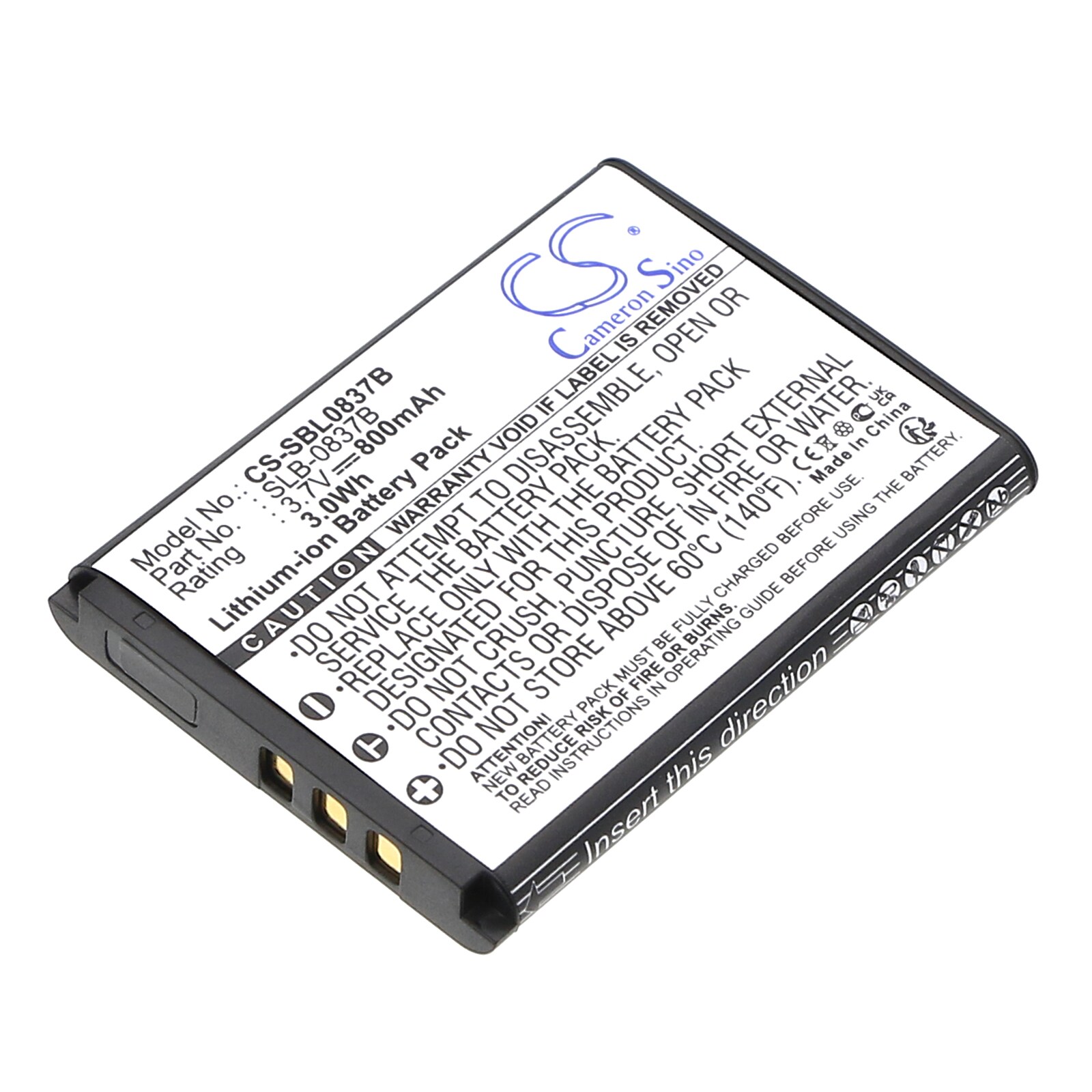 Batteri til kamera for Samsung Digimax L70, Digimax L70B, L201 m.fl.