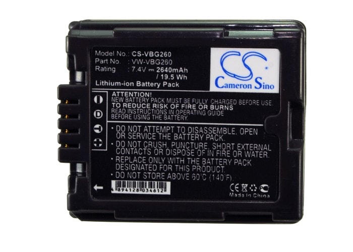 Batteri til kamera for Panasonic HDC-SD9, HDC-HS9, HDC-SD5 m.fl.