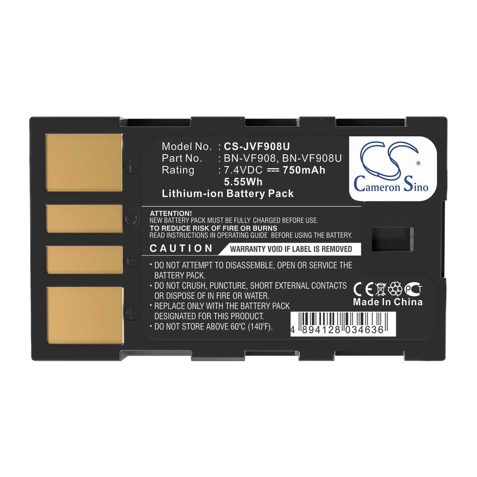 Batteri til kamera for JVC GZ-X900, GZ-X900U, GZ-X900EK