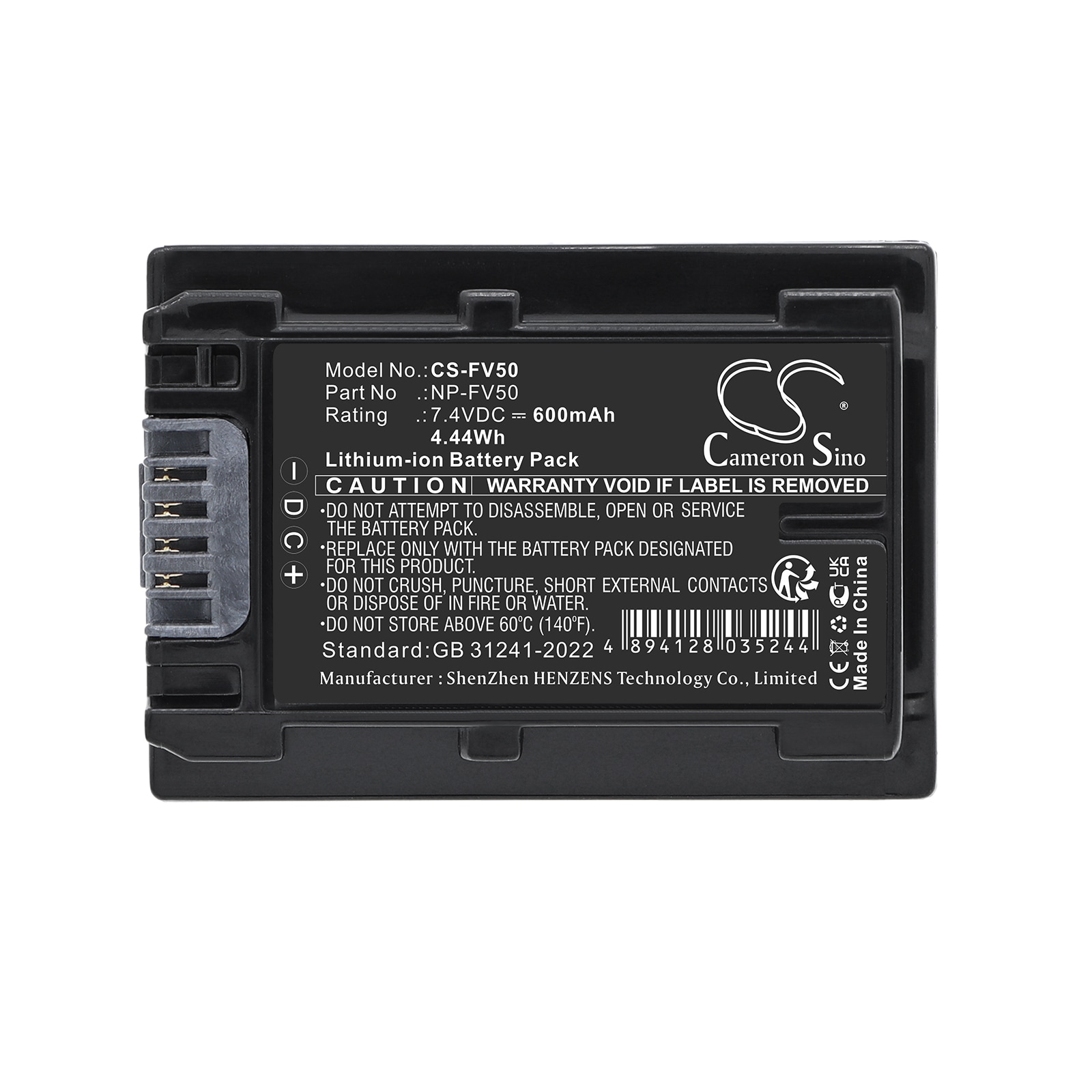 Batteri til kamera for Sony HDR-TG1, HDR-TG3E, HDR-TG5 m.fl.