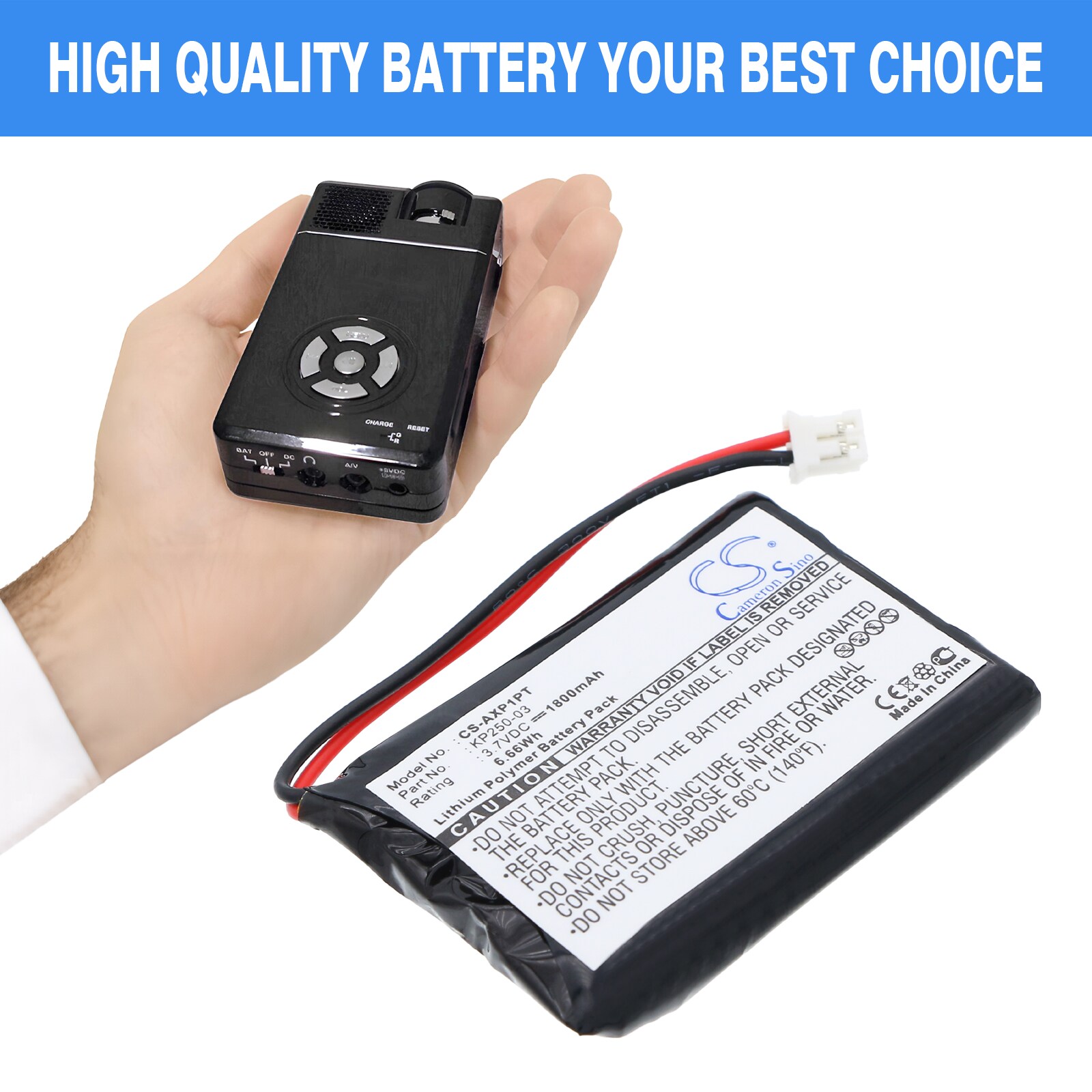 Batteri til AAXA P1 Pico-projektor