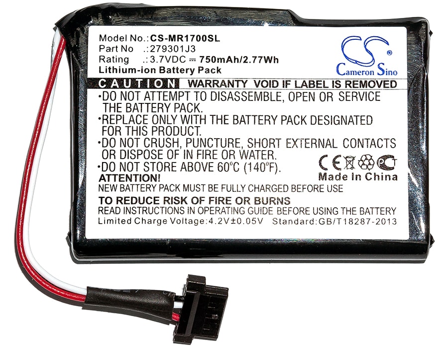 Batteri til GPS, navigasjonssystem for Magellan RoadMate 1700