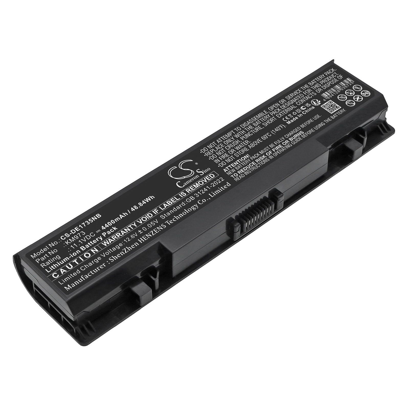 Batteri til bærbar PC, Dell Studio 1735, Studio 1736, Studio 1737