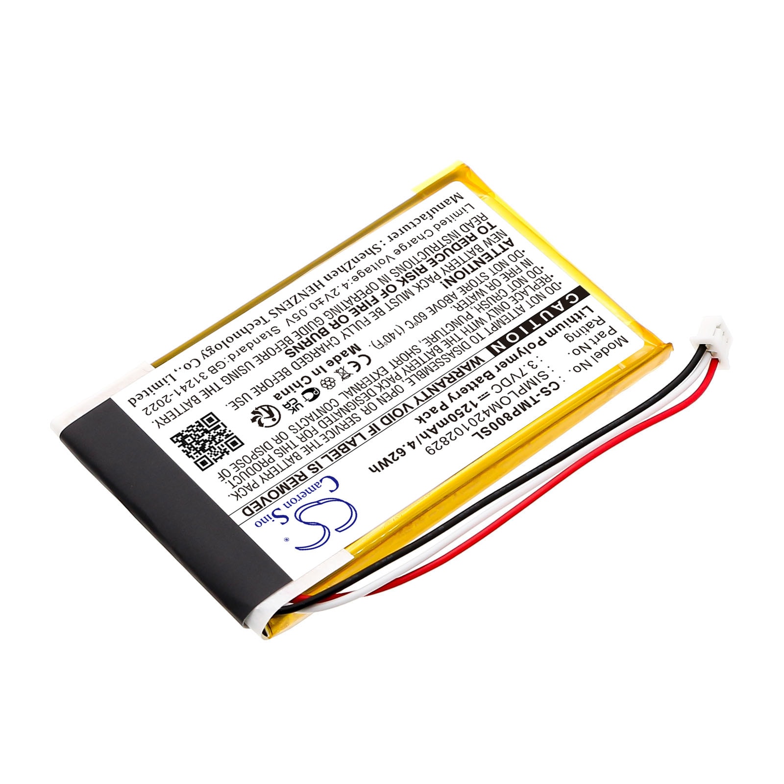 Batteri til GP, navigasjonssystem for TomTom Pro 8000