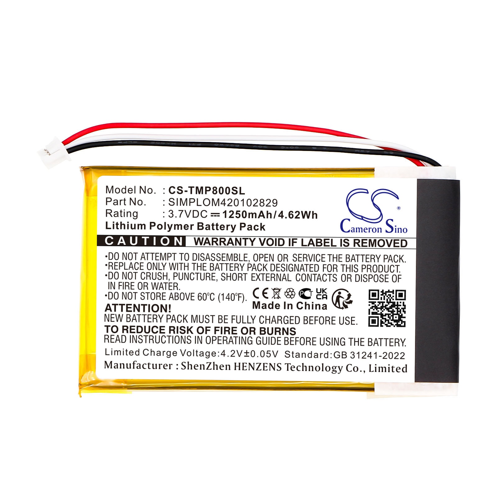 Batteri til GP, navigasjonssystem for TomTom Pro 8000