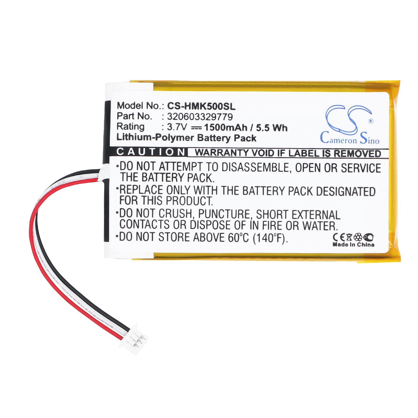 Batteri til GPS, navigasjonssystem for Harmon Kardon GPS-500