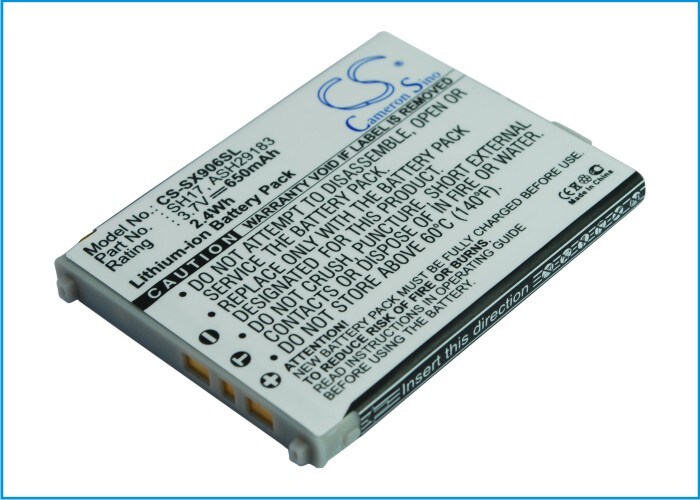 Batteri til mobiltelefon, smarttelefon for Sharp SH906I, 906I, 906H