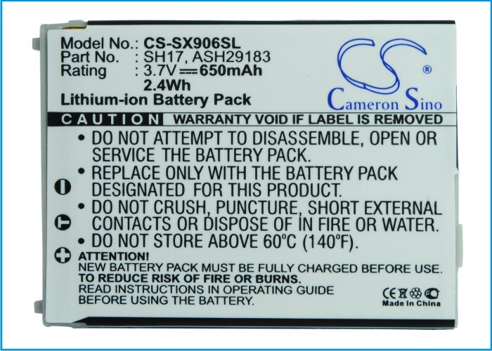 Batteri til mobiltelefon, smarttelefon for Sharp SH906I, 906I, 906H