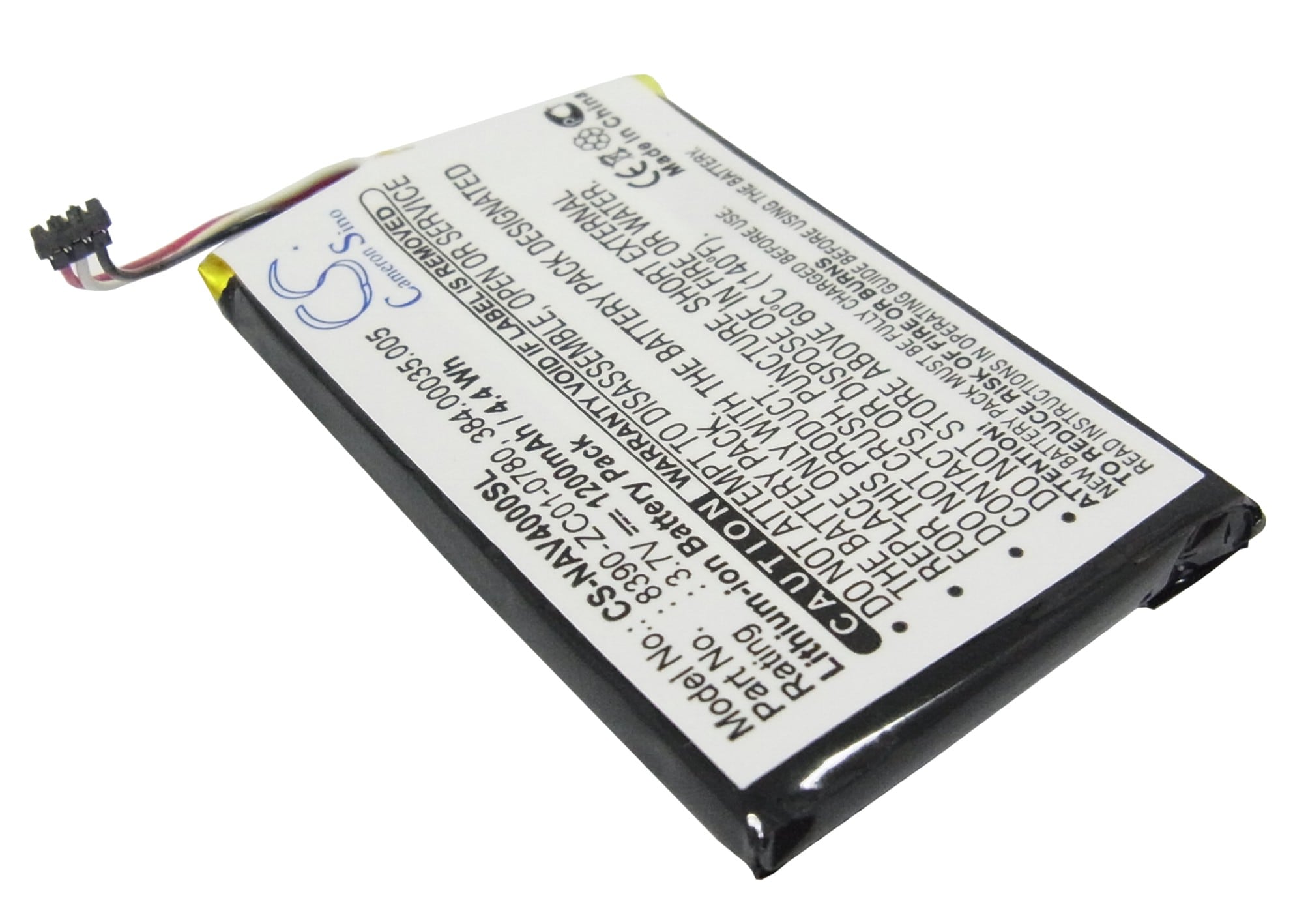 Batteri til GPS, navigasjonssystem for Navigon 40 Easy, 40 Plus, 40 Premium