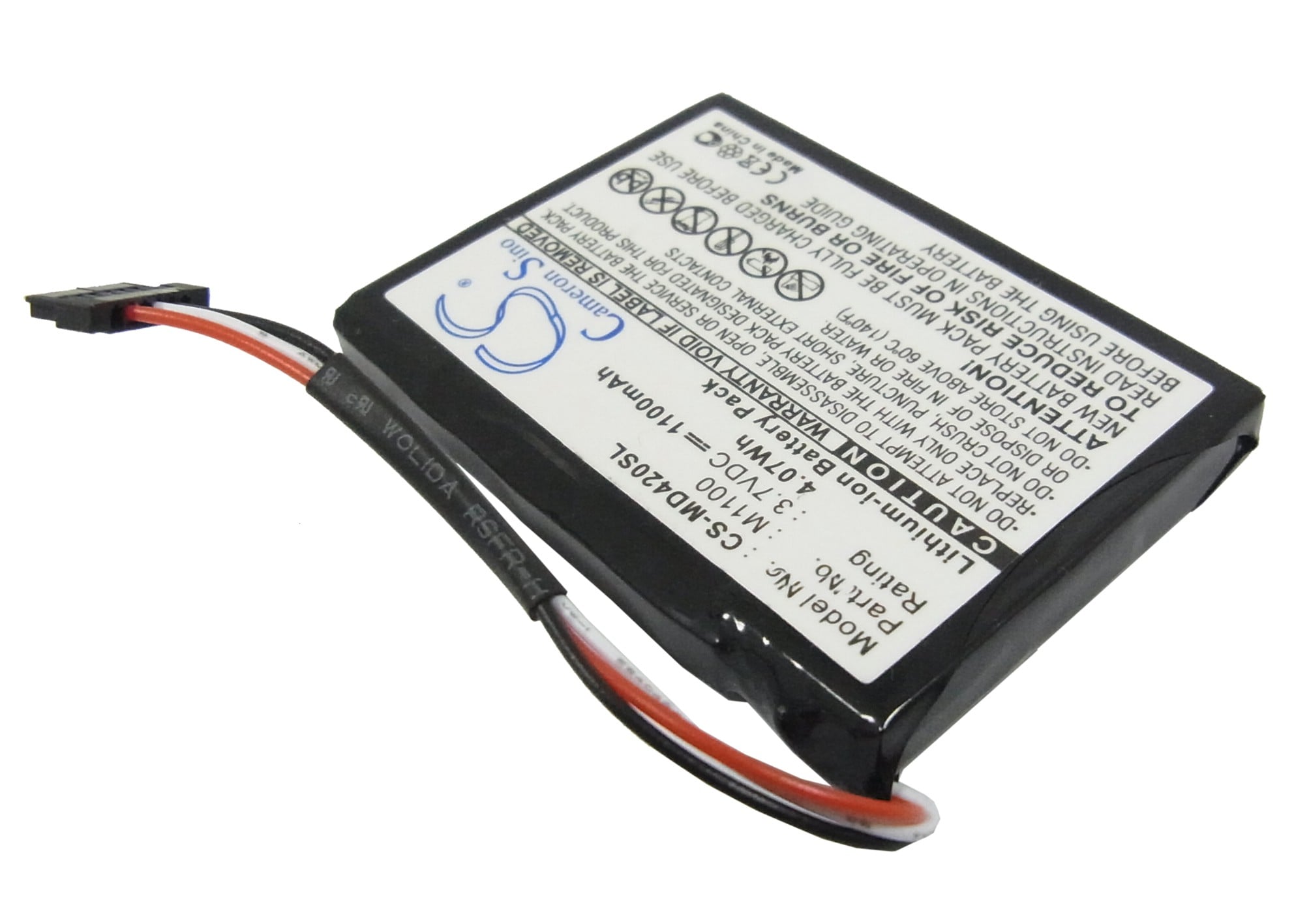 Batteri til GPS, navigasjonssystem for Medion GoPal E4240, GoPal E4230, GoPal E4245
