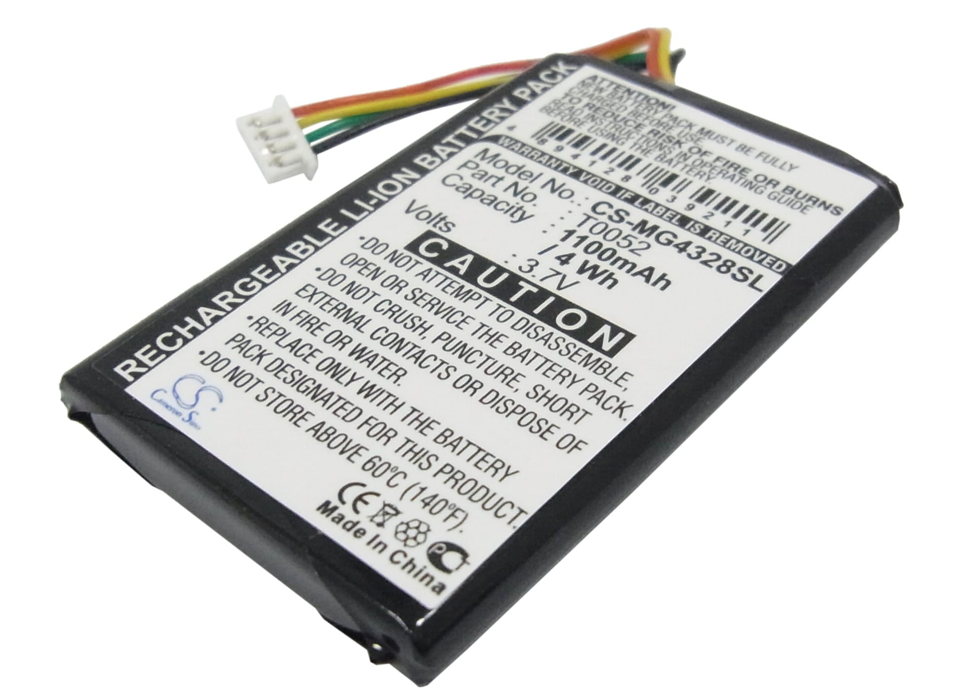 Batteri til GP, navigasjonssystem for Typhoon Myguide 4328, Myguide 4328 satnav