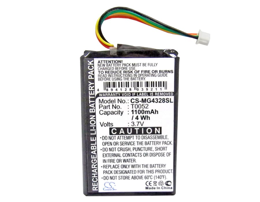 Batteri til GP, navigasjonssystem for Typhoon Myguide 4328, Myguide 4328 satnav