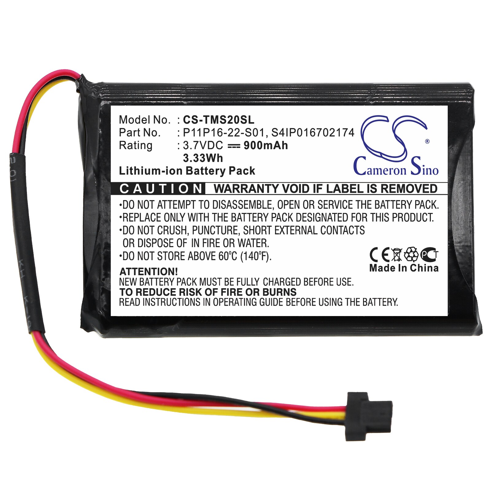 Batteri til GPS, navigasjonssystem for TomTom Start XL, 4ET0.002.07