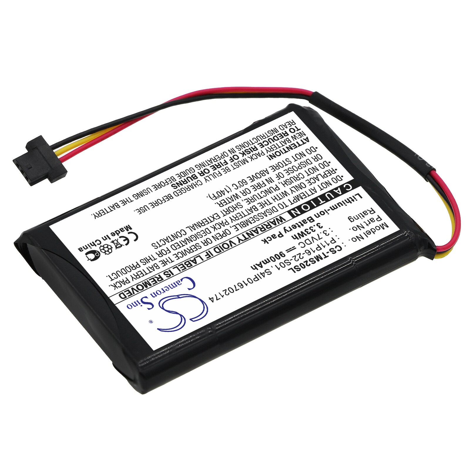 Batteri til GPS, navigasjonssystem for TomTom Start XL, 4ET0.002.07