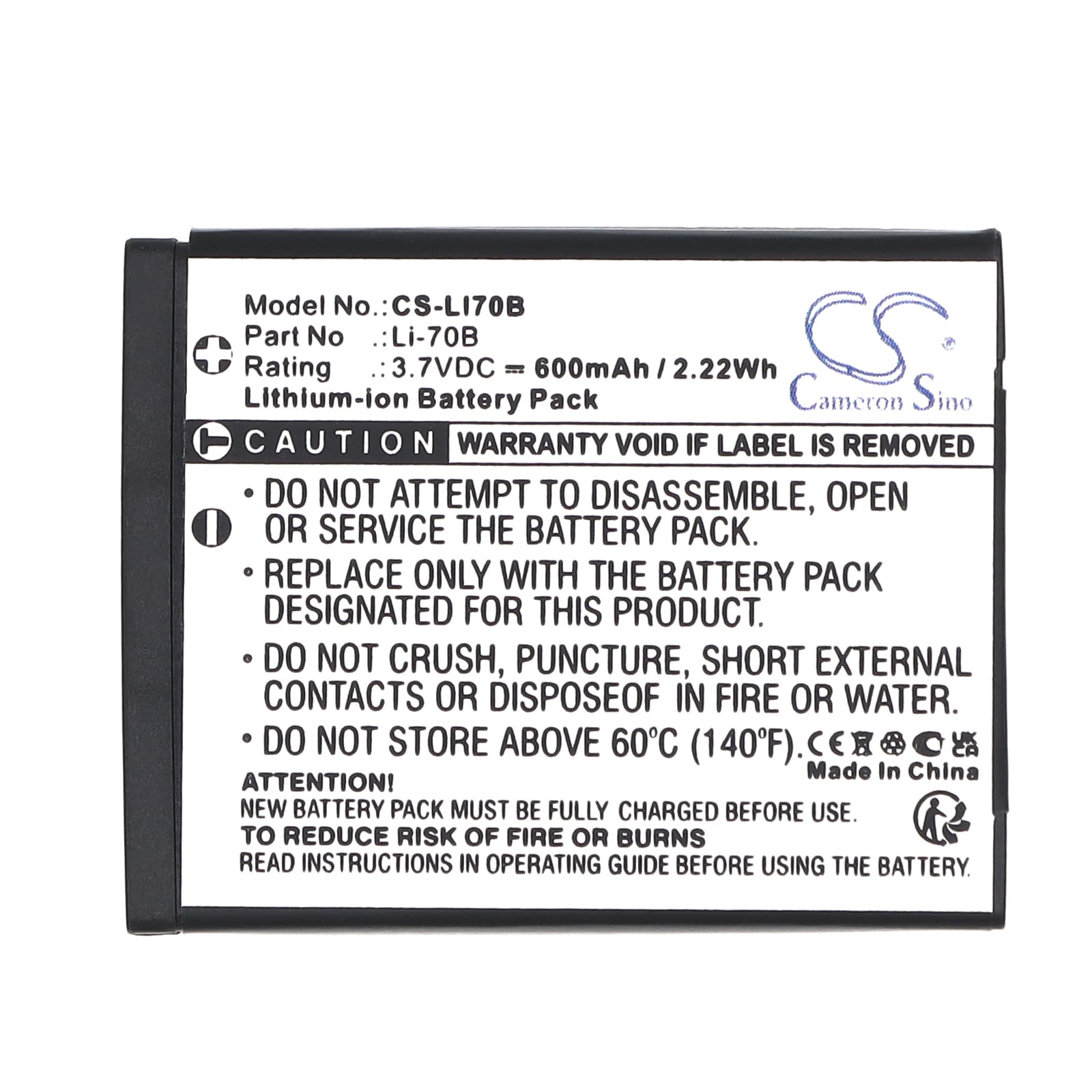 Batteri til kamera for Olympus FE-4020, FE-4040, X-940 m.fl.