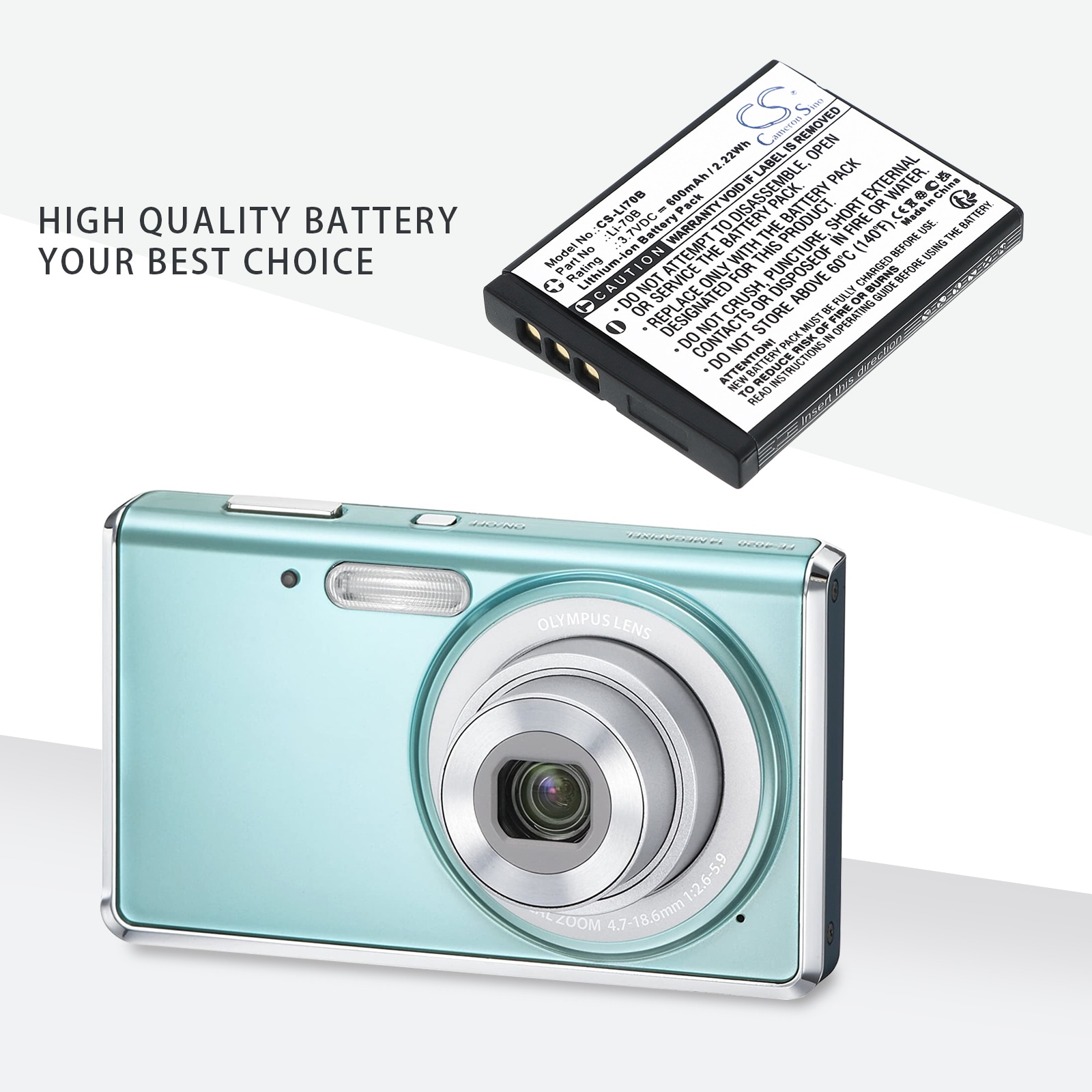 Batteri til kamera for Olympus FE-4020, FE-4040, X-940 m.fl.
