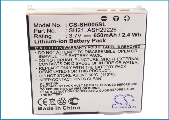 Batteri til mobiltelefon, smarttelefon for Sharp SH-02A, SH-01B, SH-02B m.fl.