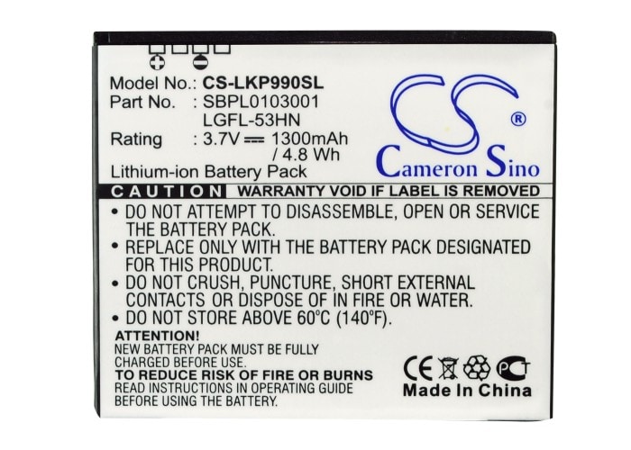 Batteri til Pocket PC og PDA for T-Mobile P999, G2X, Doubleplay m.fl.
