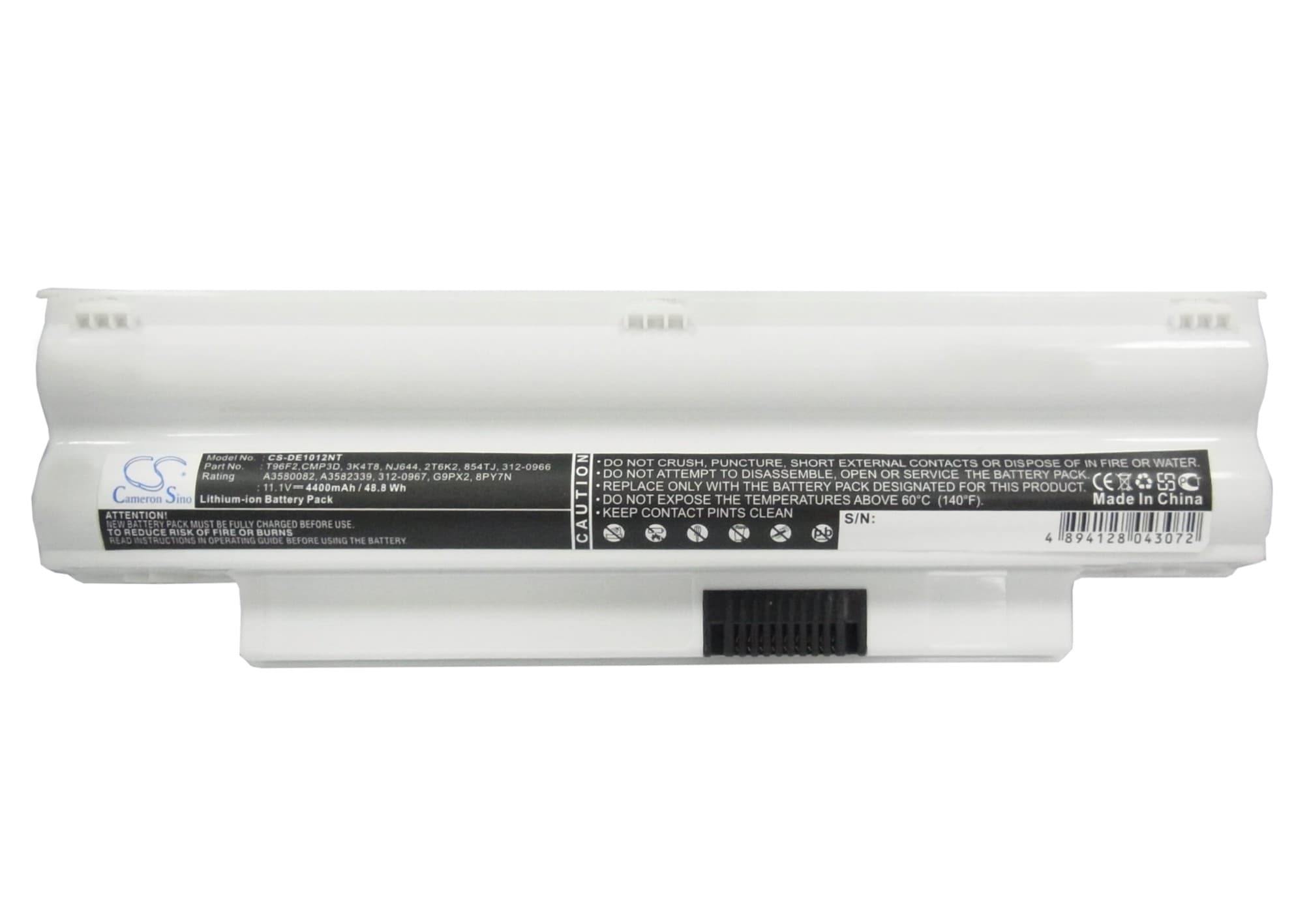 Batteri til bærbar PC, Notatbok for Dell Inspiron Mini 10 1012, Inspiron Mini 1012 m.fl.