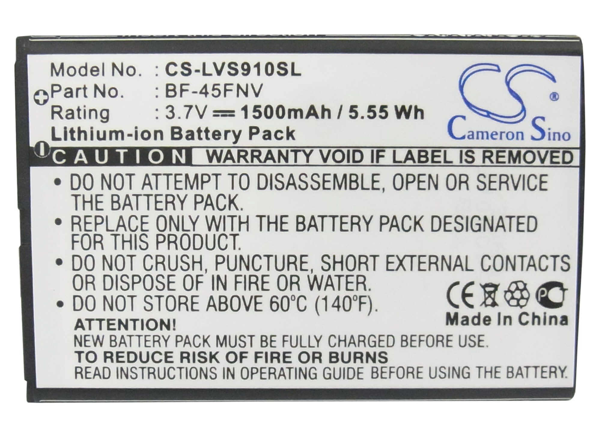 Batteri til mobiltelefon, smarttelefon for Verizon VS910, Revolution, Revolution 4G