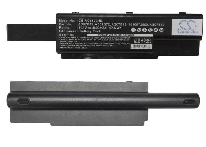 Batteri til bærbar PC, Acer Aspire 7520, Aspire 6920-6621 m.fl.