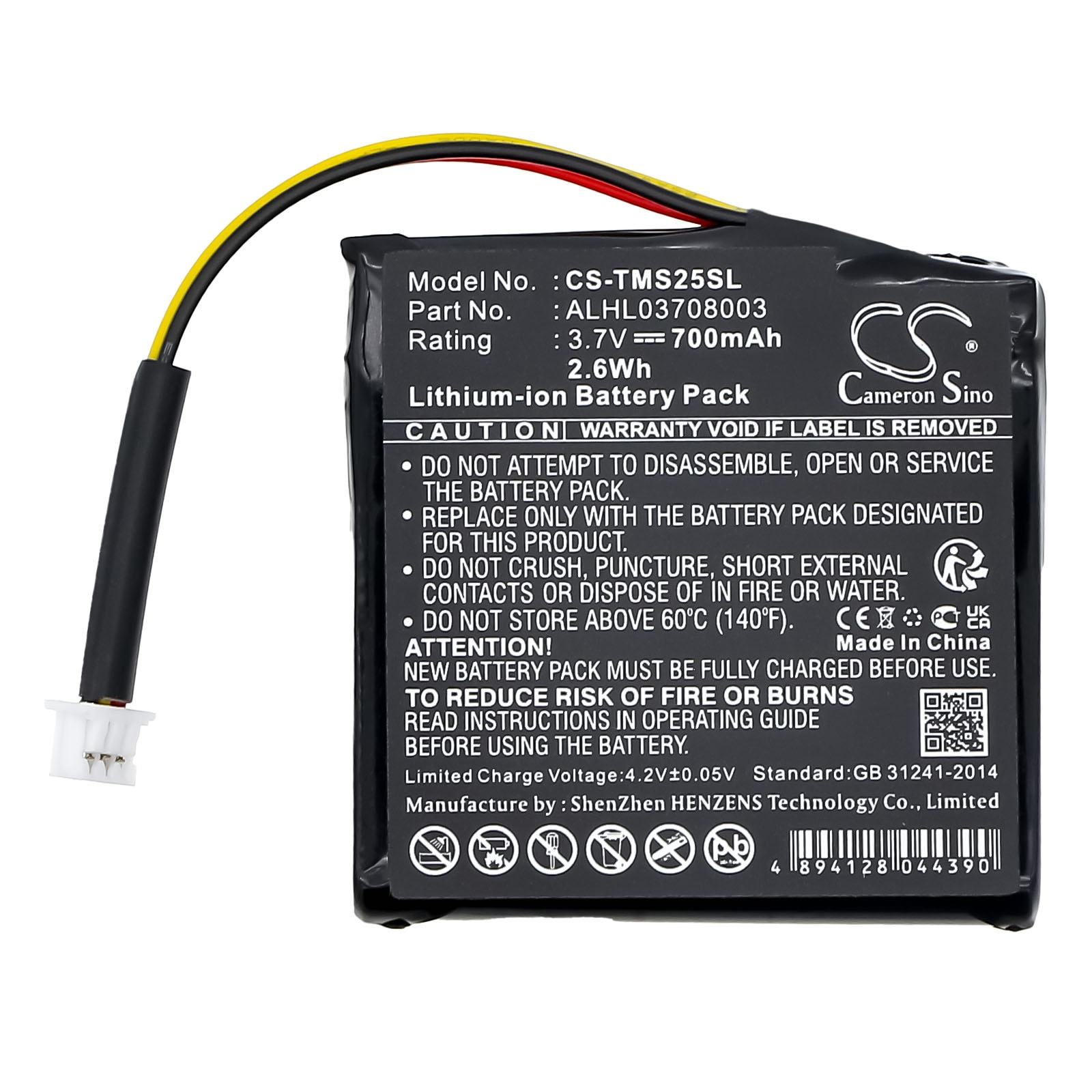 Batteri til GPS, navigasjonssystem for TomTom Star 20, Star 25, 4EN42 m.fl.