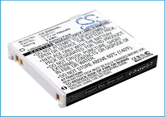 Batteri til mobiltelefon, smarttelefon for Sharp V603SH