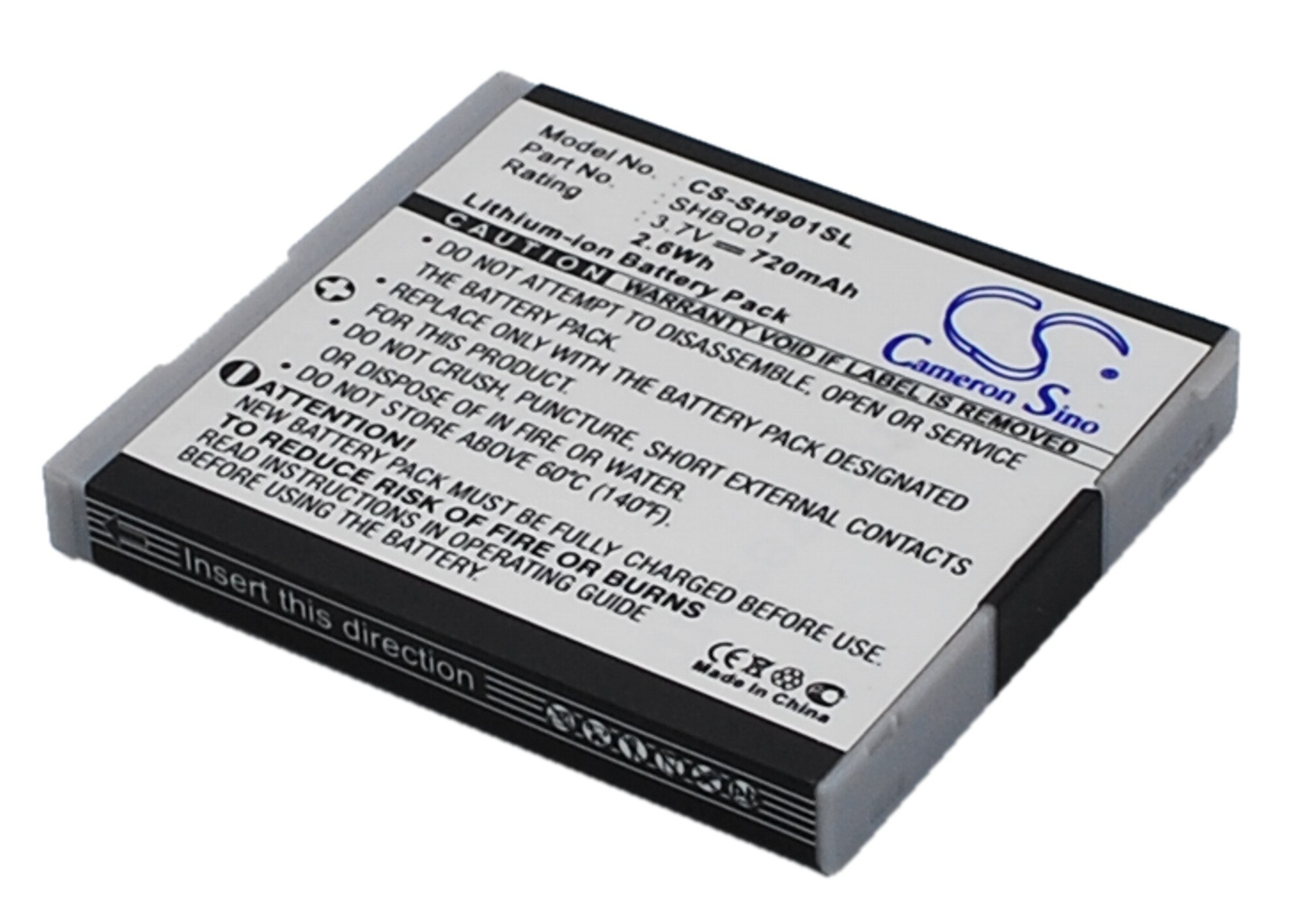 Batteri til mobiltelefon, smarttelefon for Sharp SH901iS, SH05, SH902i m.fl.