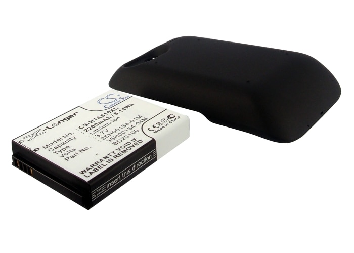 Batteri til mobiltelefon, smarttelefon for HTC Wildfire S, PG76100, A510e m.fl.