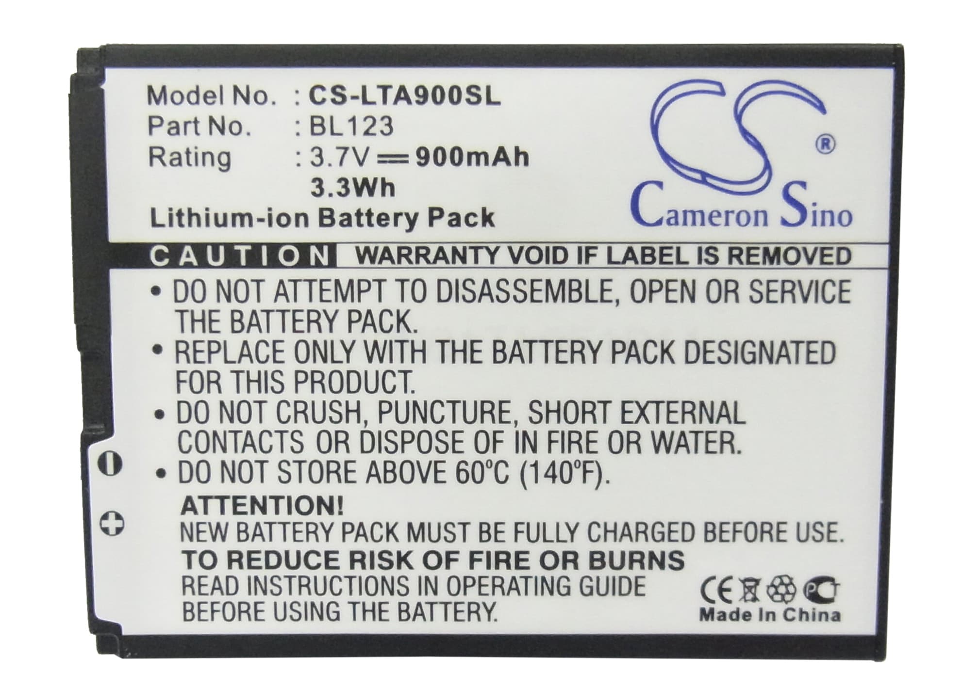 Batteri til mobiltelefon, smarttelefon for Lenovo A900