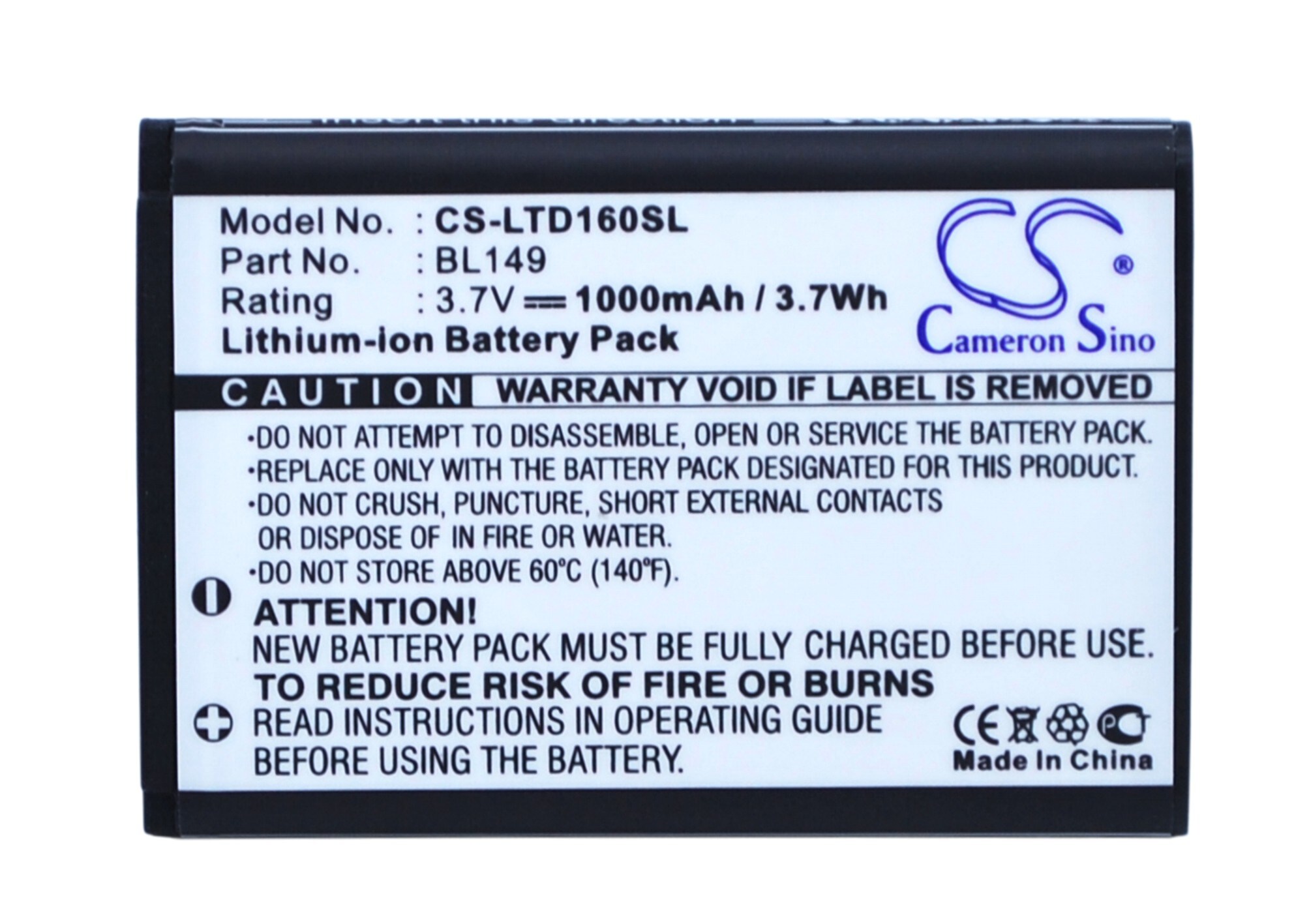 Batteri til mobiltelefon, smarttelefon for Lenovo TD16