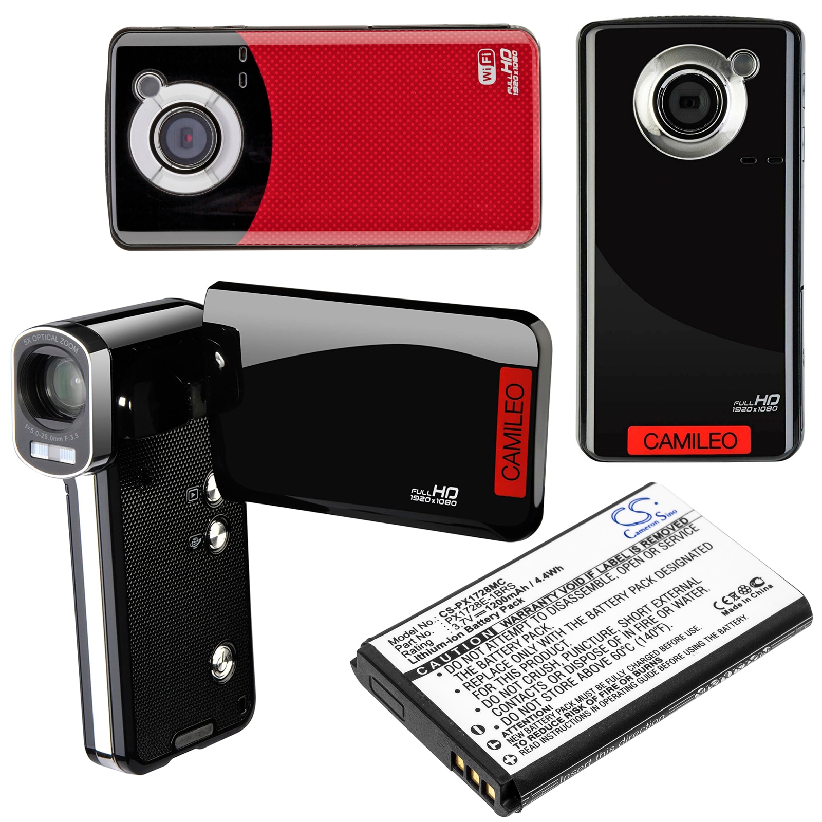 Batteri til kamera for Toshiba Camileo Air 10, Camileo B10, Camileo B10 Pocket m.fl.