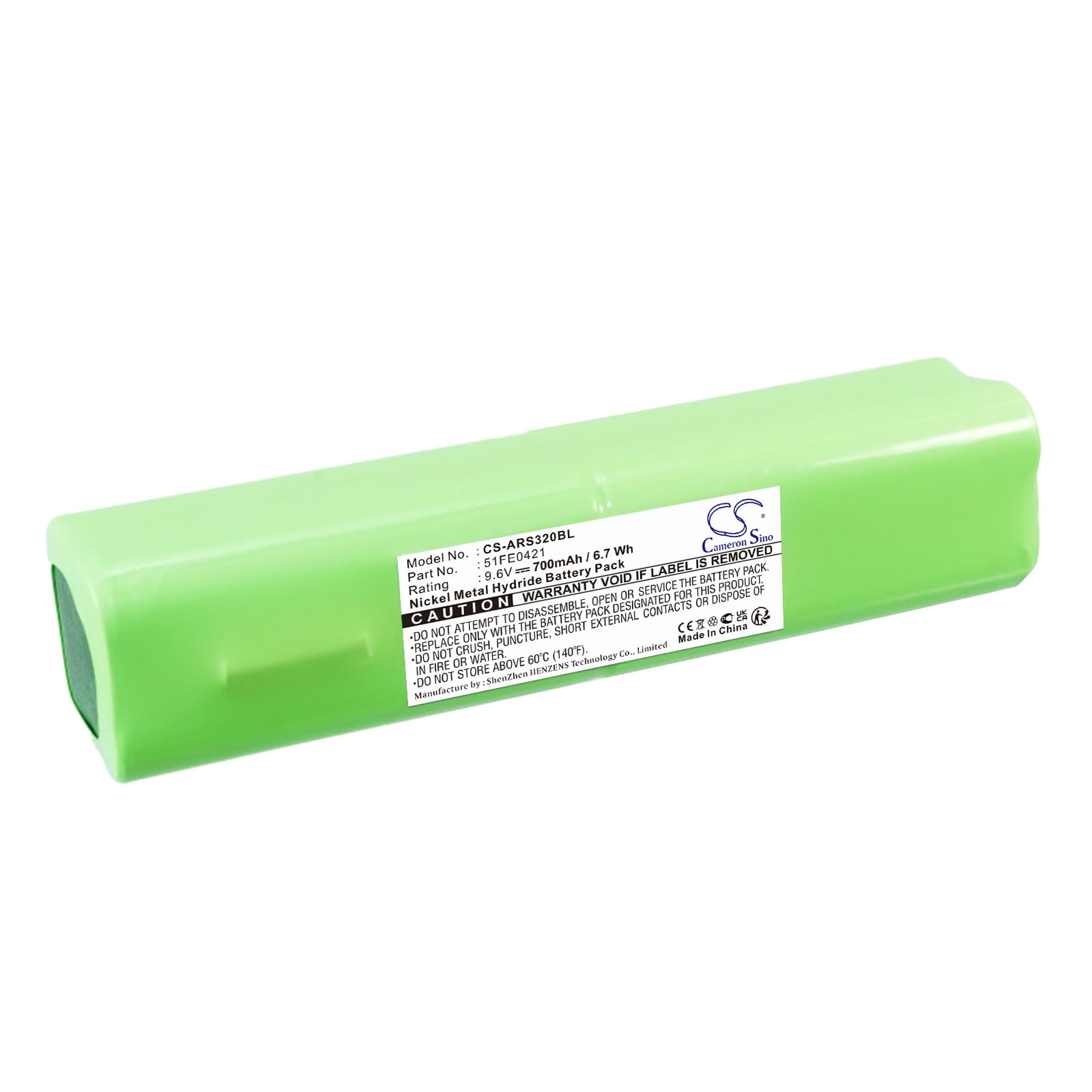 Batteri til strekkodeleser for Allflex RS320, PW320