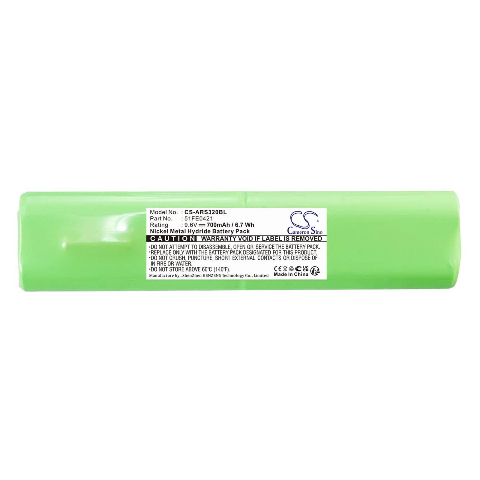 Batteri til strekkodeleser for Allflex RS320, PW320