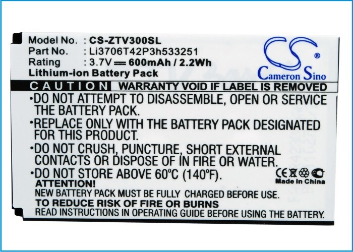 Batteri til mobiltelefon, smarttelefon for ZTE V190, V260, V270 m.fl.