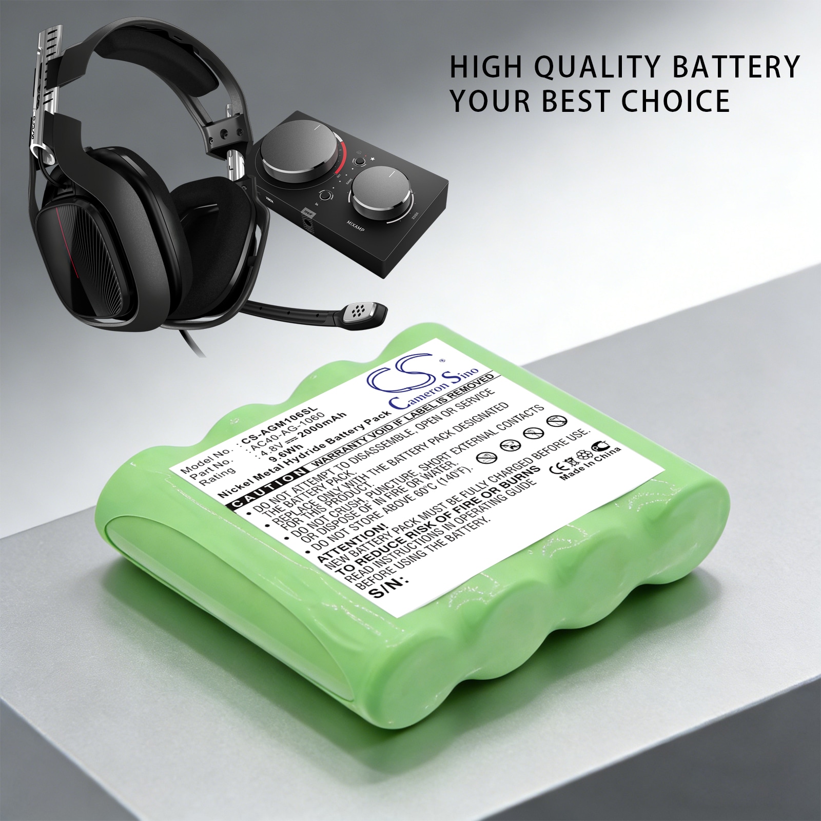 Batteri til spillkonsoll for Astro Gaming Mixamp, videospillutstyr
